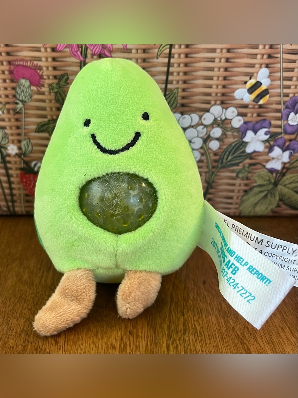 Stress Busters Plush Avocado Stress Ball New in Package